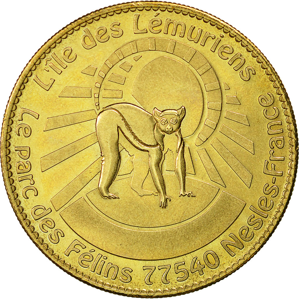 France, Token, Touristic token, Nesles - l'ile des Lémuriens, 2010, Arthus
