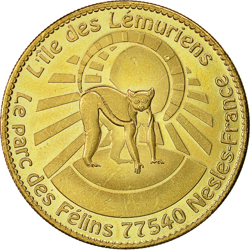 France, Token, Touristic token, Nesles - l'ile des Lémuriens, 2011, Arthus