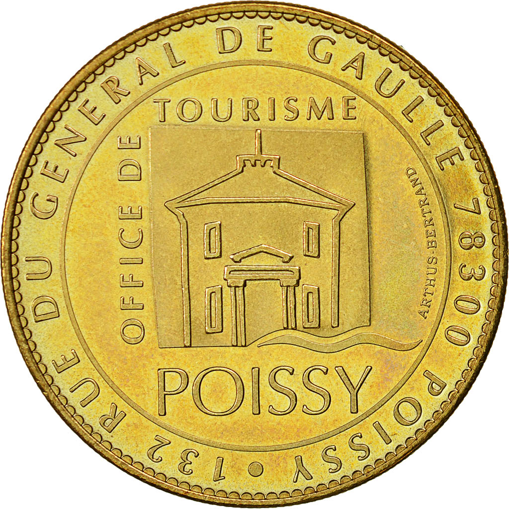 France, Token, Touristic token, Poissy - Office de Tourisme, 2011, Arthus