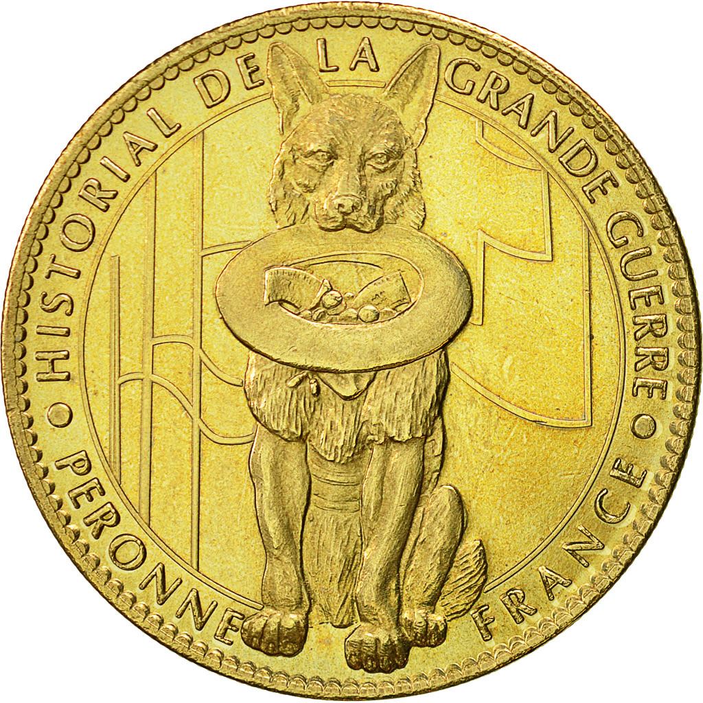 France, Token, Touristic token, Peronne - Historial - Le chien, 2007, Arthus