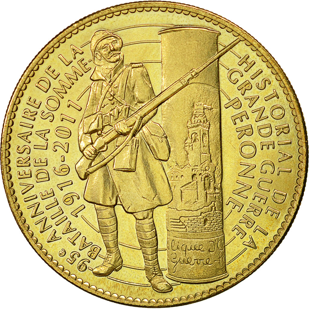 France, Token, Touristic token, Peronne - Historial - Soldat, 2011, Arthus