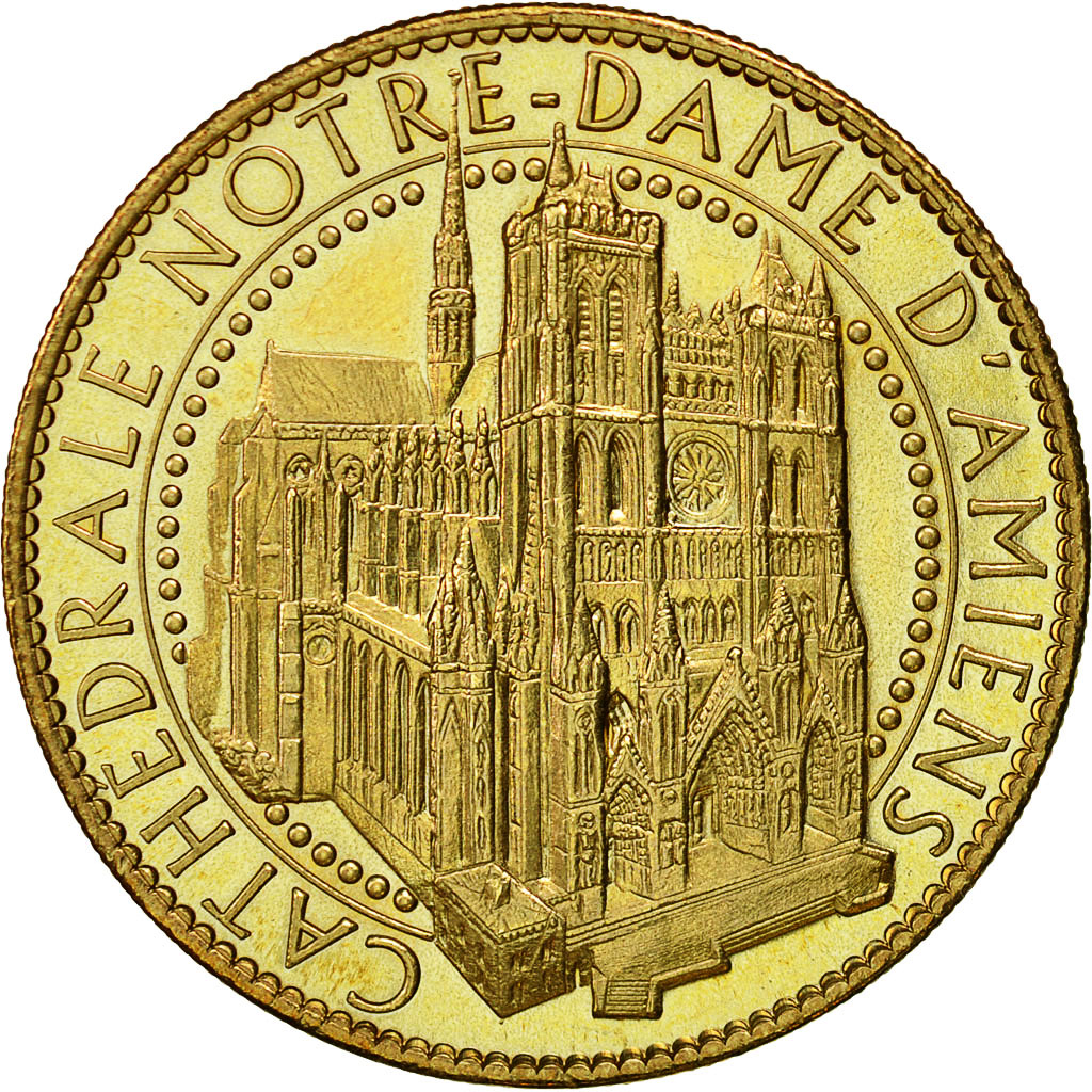 France, Token, Touristic token, Amiens -  Cathédrale, 2010, Arthus Bertrand