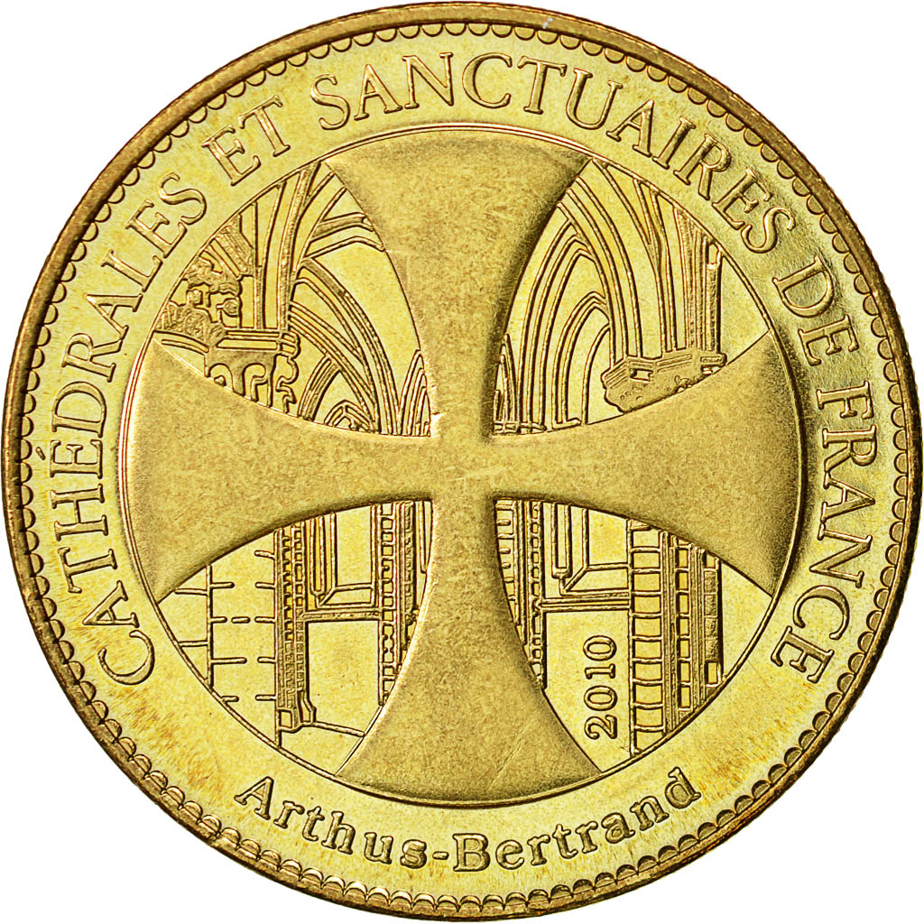 France, Token, Touristic token, Amiens -  Cathédrale, 2010, Arthus Bertrand