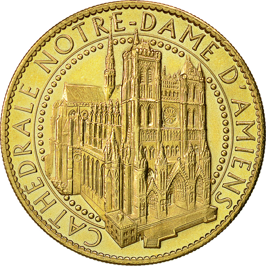 France, Token, Touristic token, Amiens -  Cathédrale, 2011, Arthus Bertrand