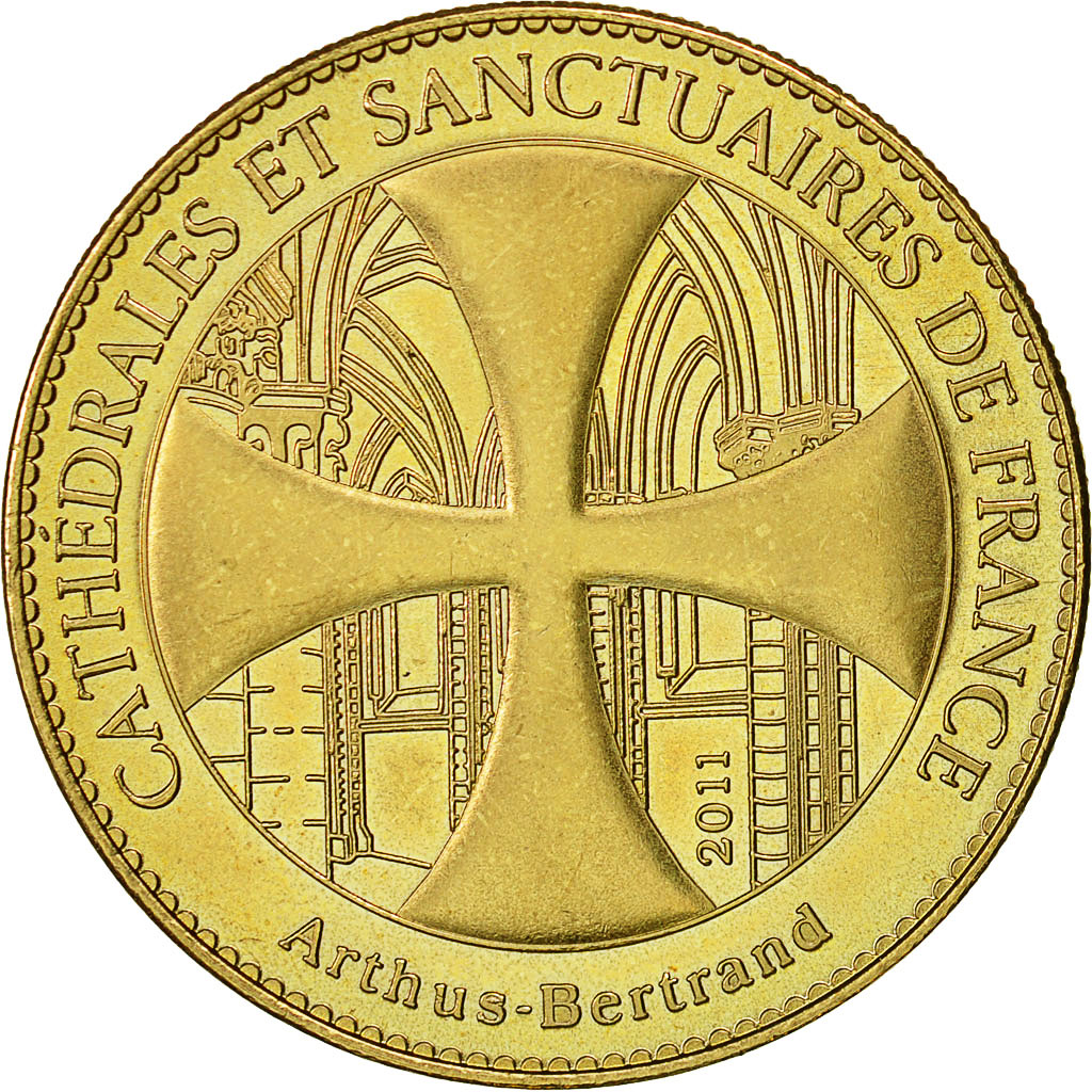 France, Token, Touristic token, Amiens -  Cathédrale, 2011, Arthus Bertrand