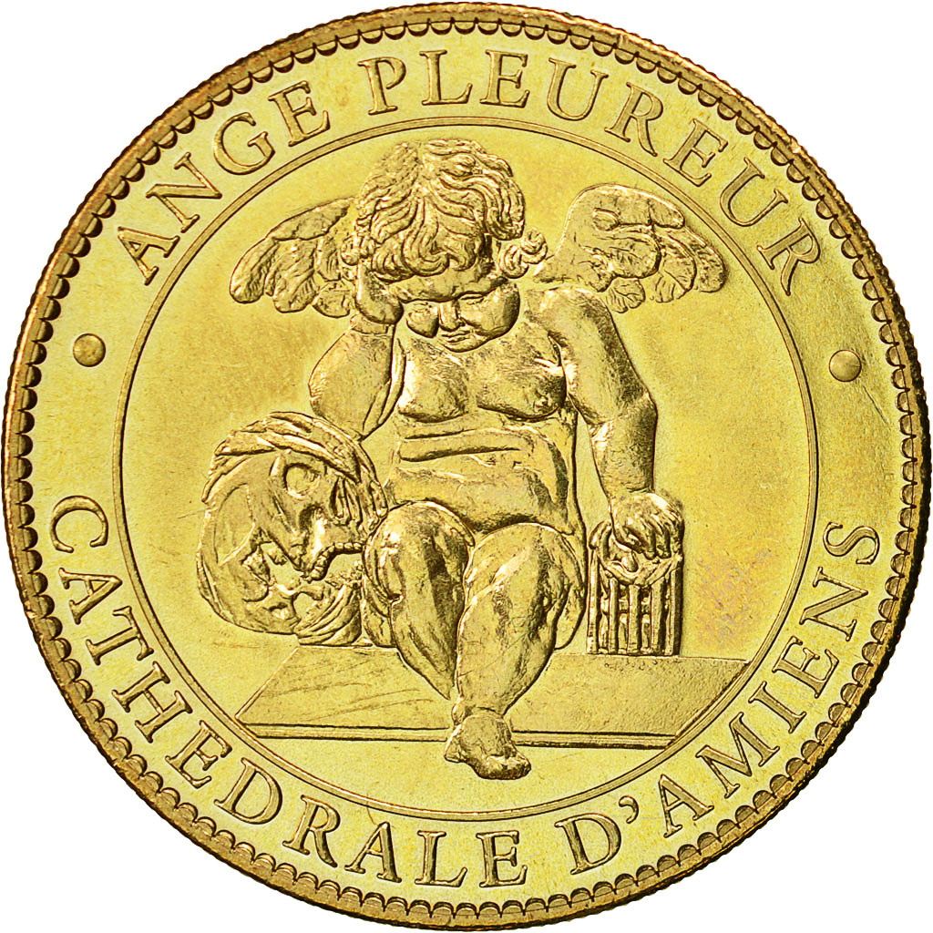 France, Token, Touristic token, Amiens -  Cathédrale - Ange pleureur, 2010