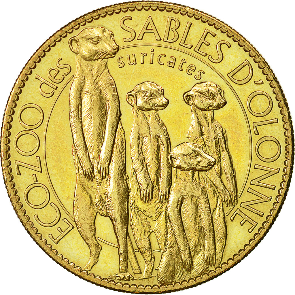 France, Token, Touristic token, Sables d'Olonne - Eco zoo, 2010, Arthus