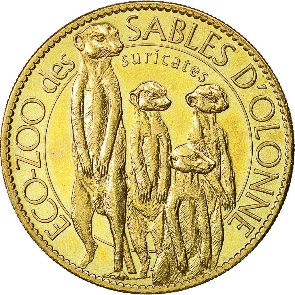 France, Token, Touristic token, Sables d'Olonne - Eco zoo, 2011, Arthus