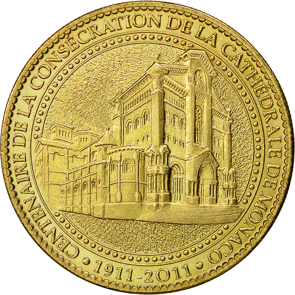 France, Token, Touristic token, Monaco - Cathédrale - Centenaire de la
