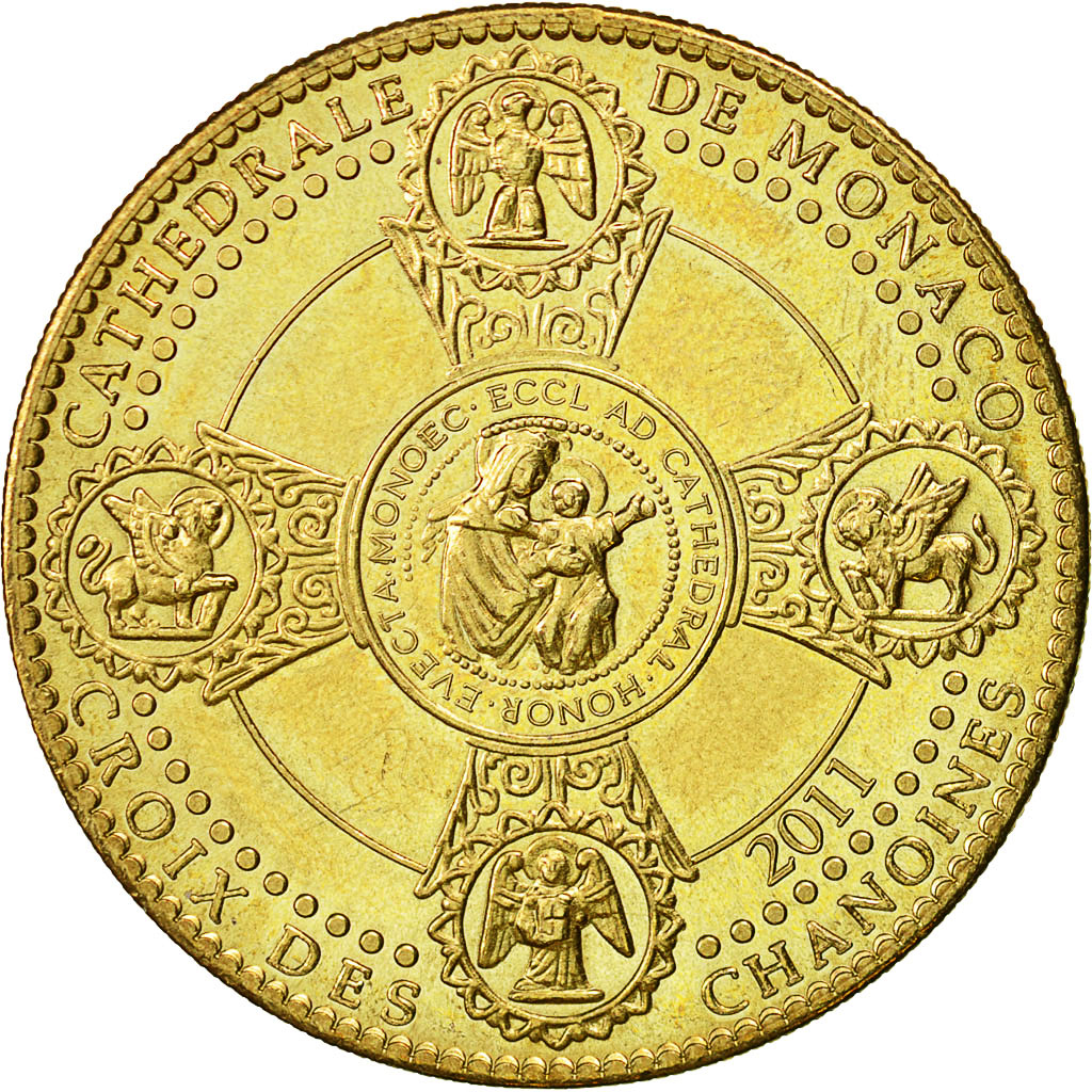 France, Token, Touristic token, Monaco - Cathédrale - Centenaire de la