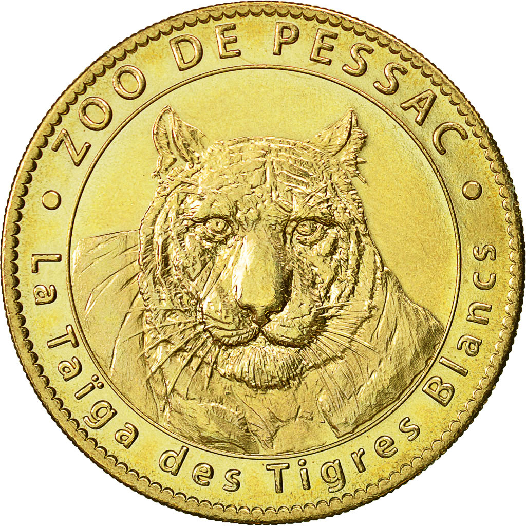 France, Token, Touristic token, Pessac -Zoo- la Taiga des tigres, 2011, Arthus