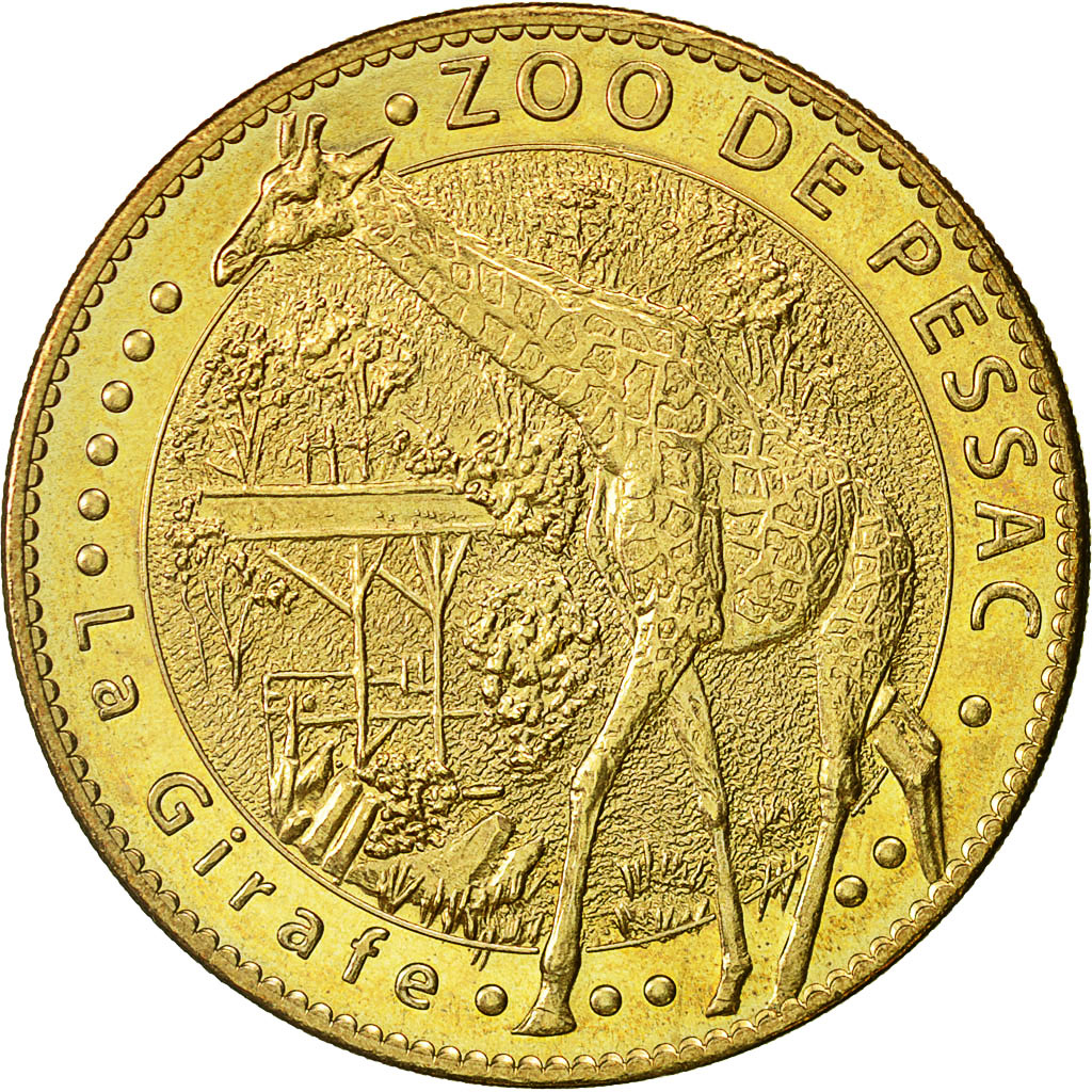 France, Token, Touristic token, Pessac -Zoo- la girafe, 2011, Arthus Bertrand
