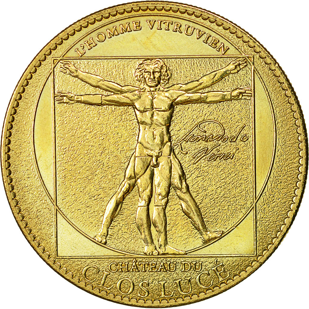 France, Token, Touristic token, Amboise - L'homme vitruvien, 2011, Arthus