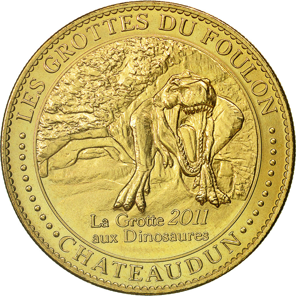 France, Token, Touristic token, Chateaudun - Les grottes du Foulon, 2011, Arthus
