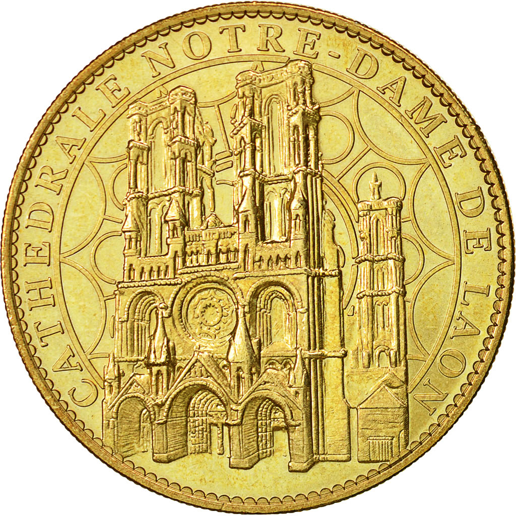 France, Token, Touristic token, Laon - Cathédrale, 2009, Arthus Bertrand