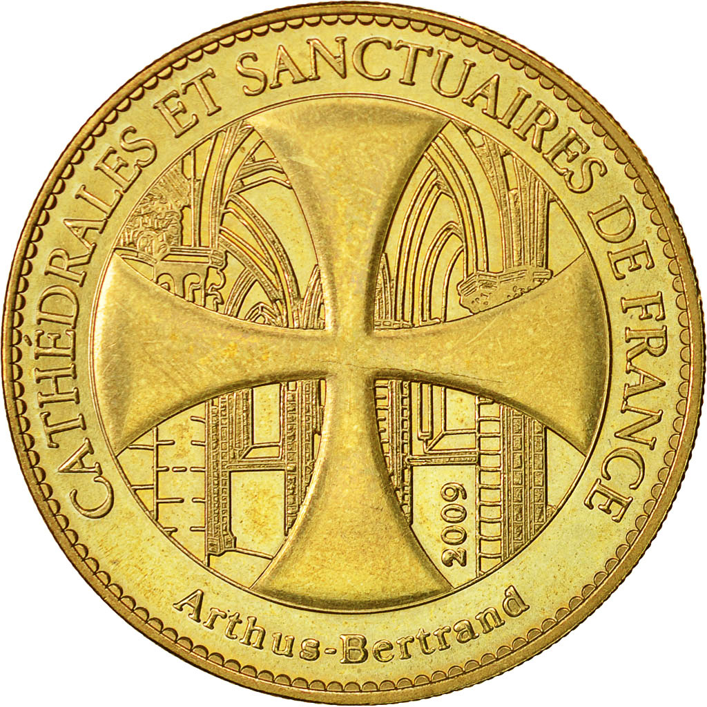 France, Token, Touristic token, Laon - Cathédrale, 2009, Arthus Bertrand