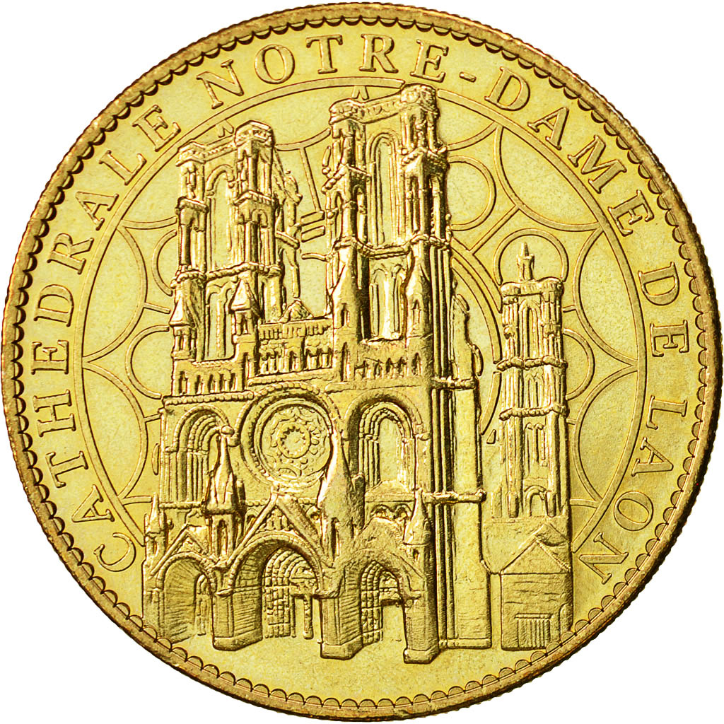 France, Token, Touristic token, Laon - Cathédrale, 2010, Arthus Bertrand