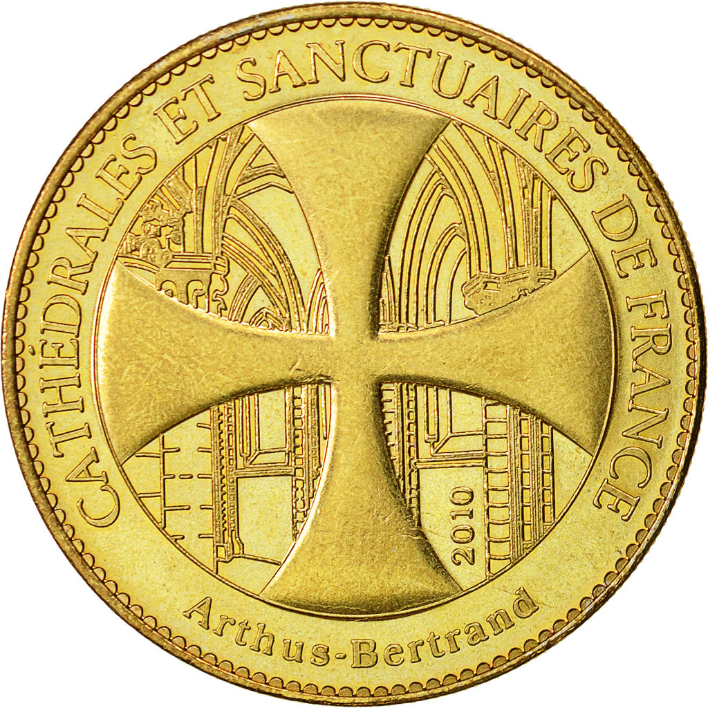 France, Token, Touristic token, Laon - Cathédrale, 2010, Arthus Bertrand