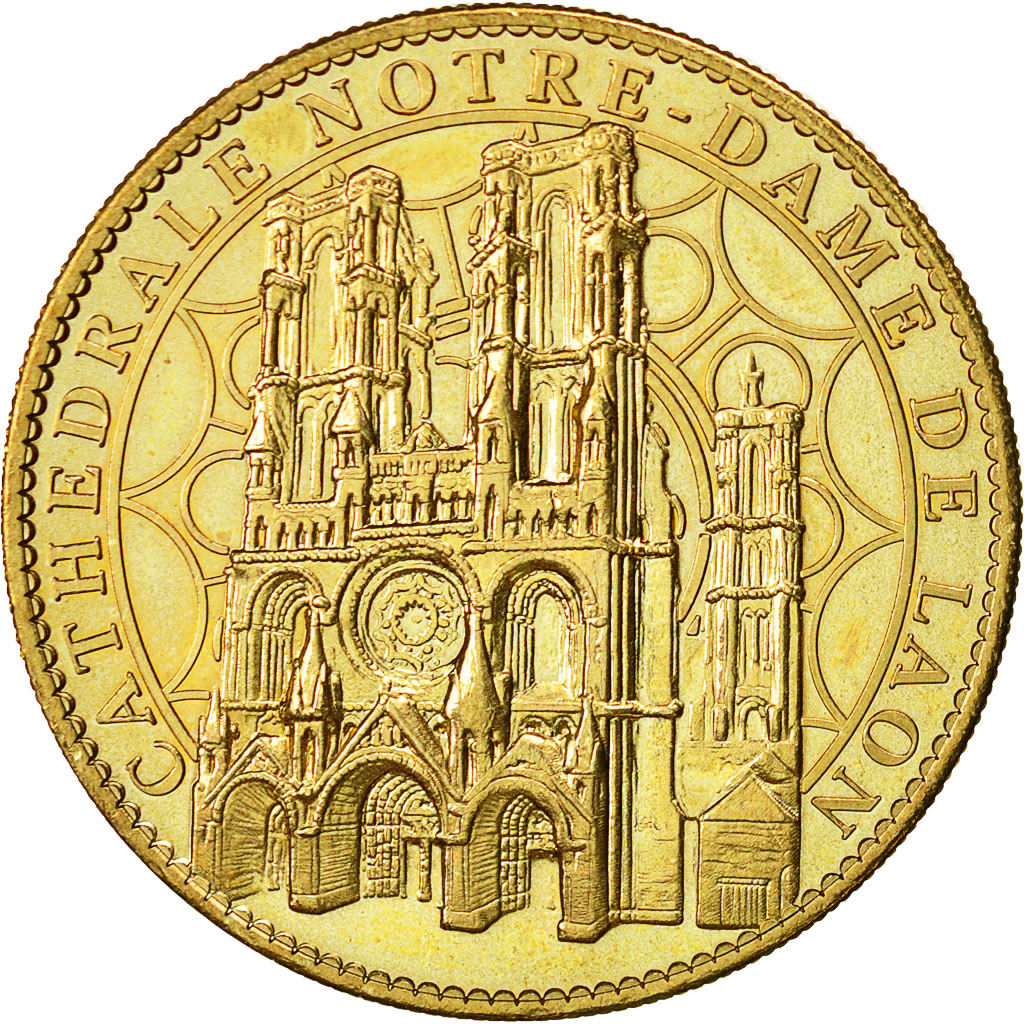 France, Token, Touristic token, Laon - Cathédrale, 2011, Arthus Bertrand