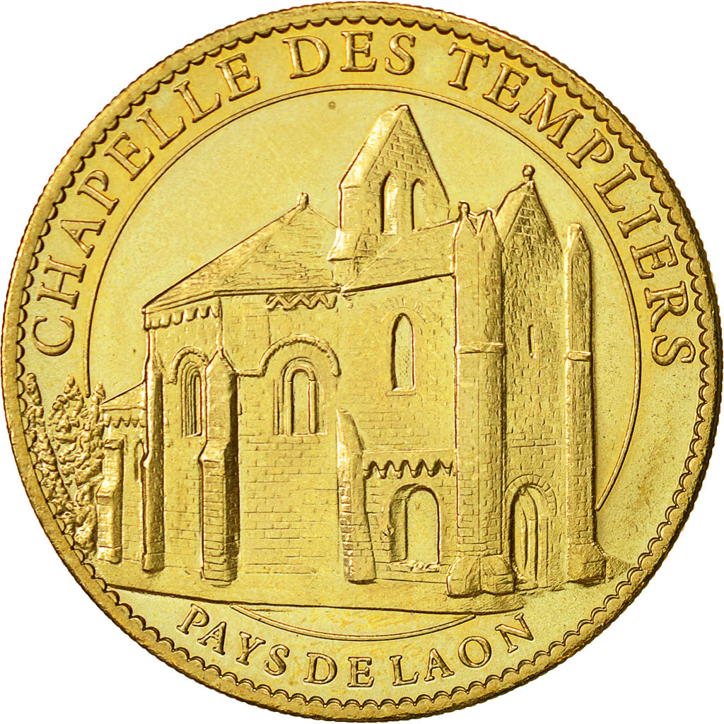 France, Token, Touristic token, Laon - Chapelle des Templiers, 2011, Arthus