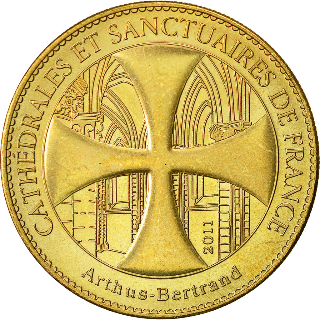 France, Token, Touristic token, Laon - Chapelle des Templiers, 2011, Arthus