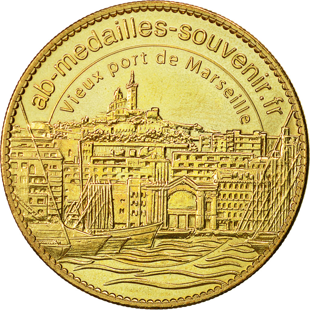 France, Token, Touristic token, Marseille - Le vieux port, 2009, Arthus