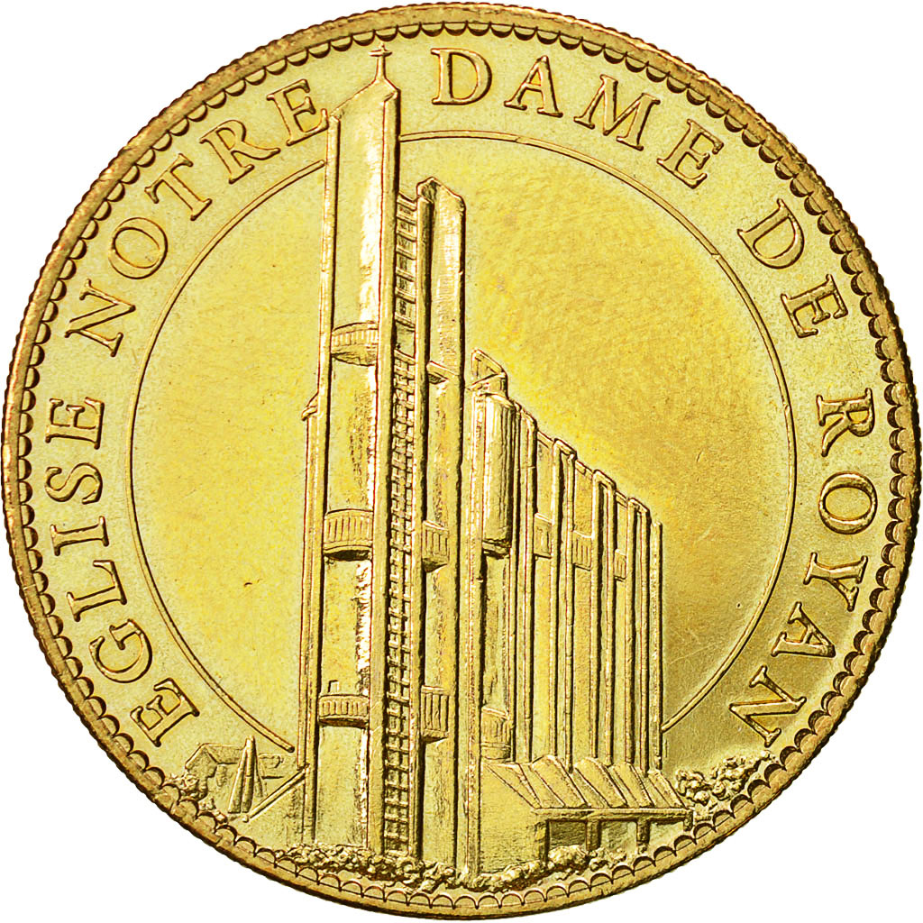 France, Token, Touristic token, Royan - Eglise Notre Dame, 2010, Arthus