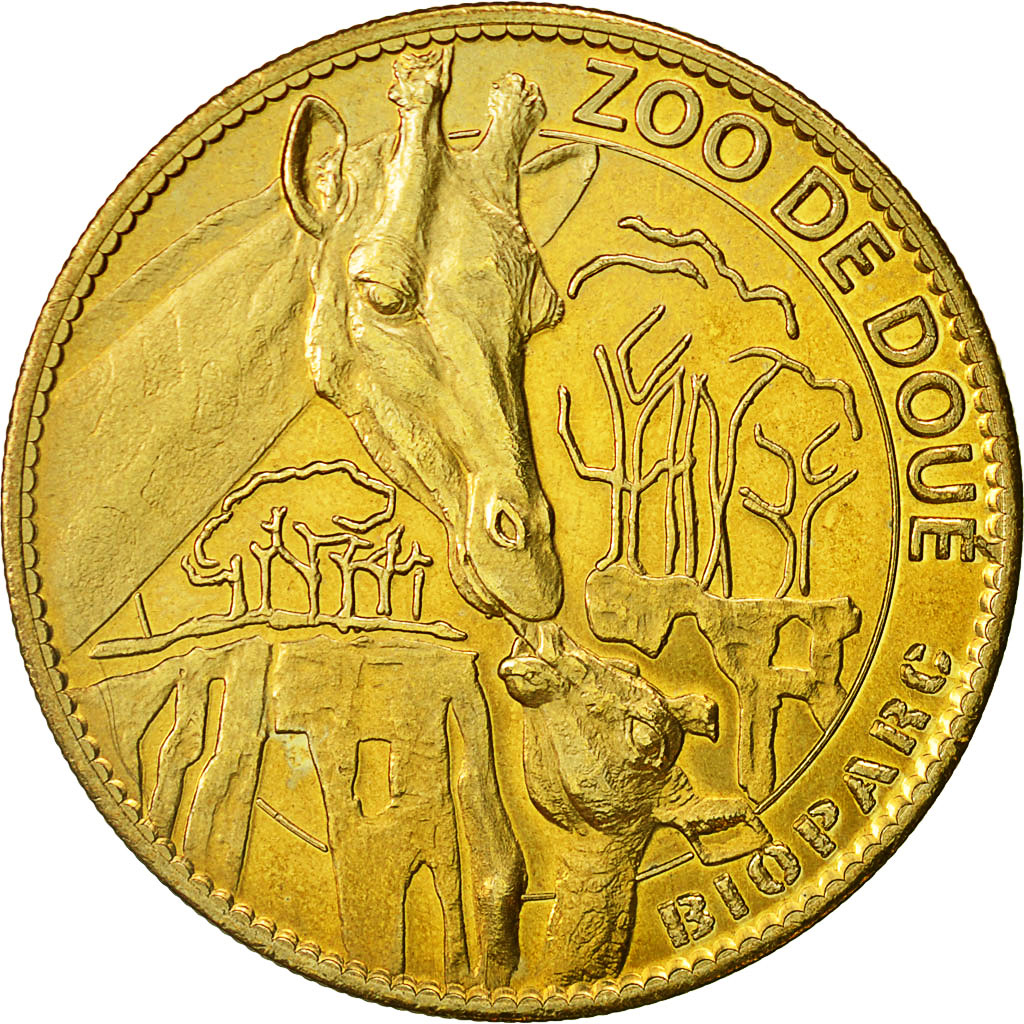 France, Token, Touristic token, Doué - le zoo, 2007, Arthus Bertrand