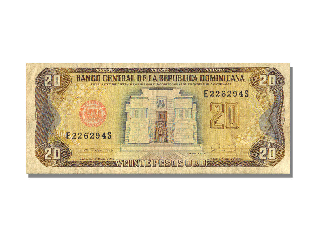Dominican Republic, 20 Pesos Oro, 1990, EF(40-45)