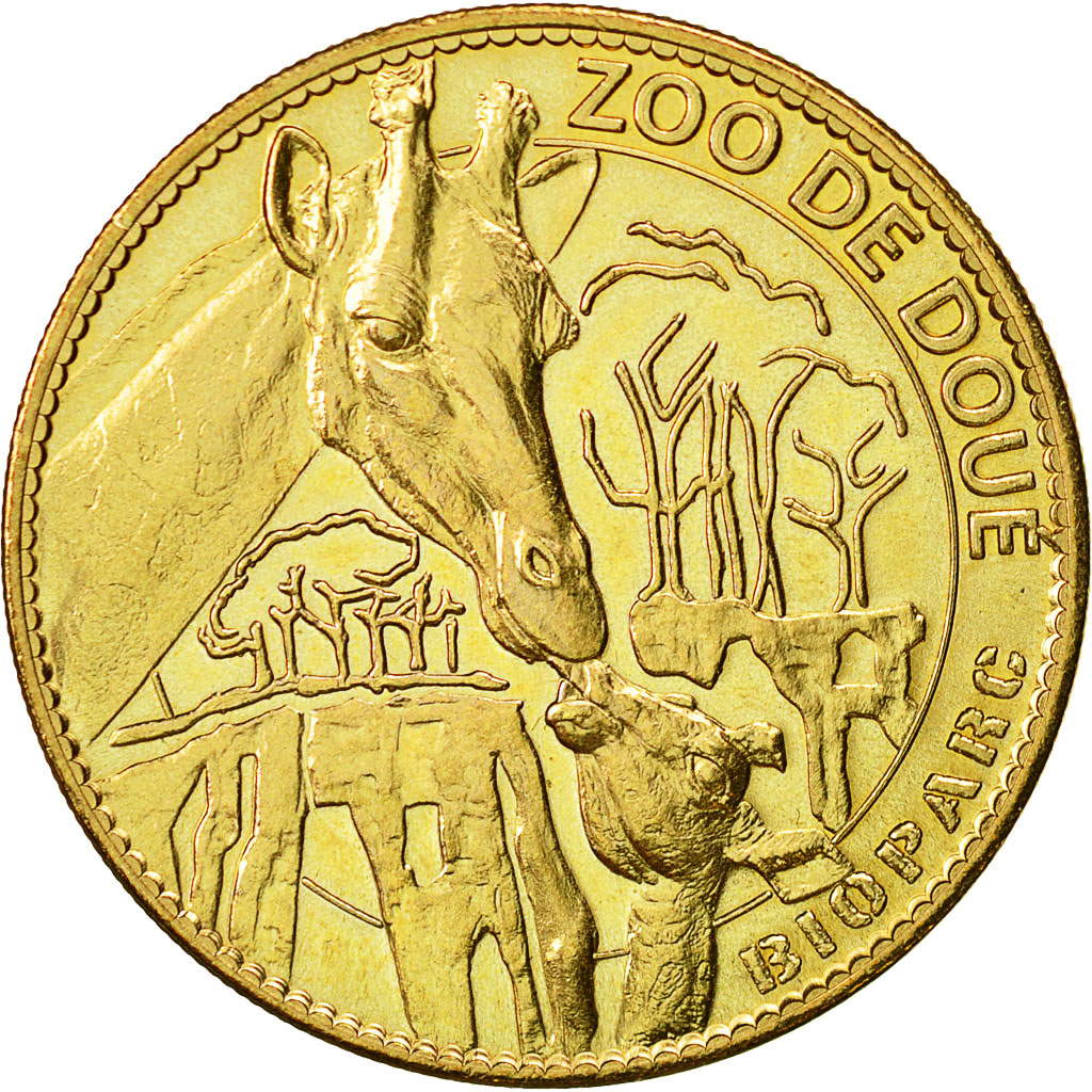 France, Token, Touristic token, Doué - le zoo, 2009, Arthus Bertrand