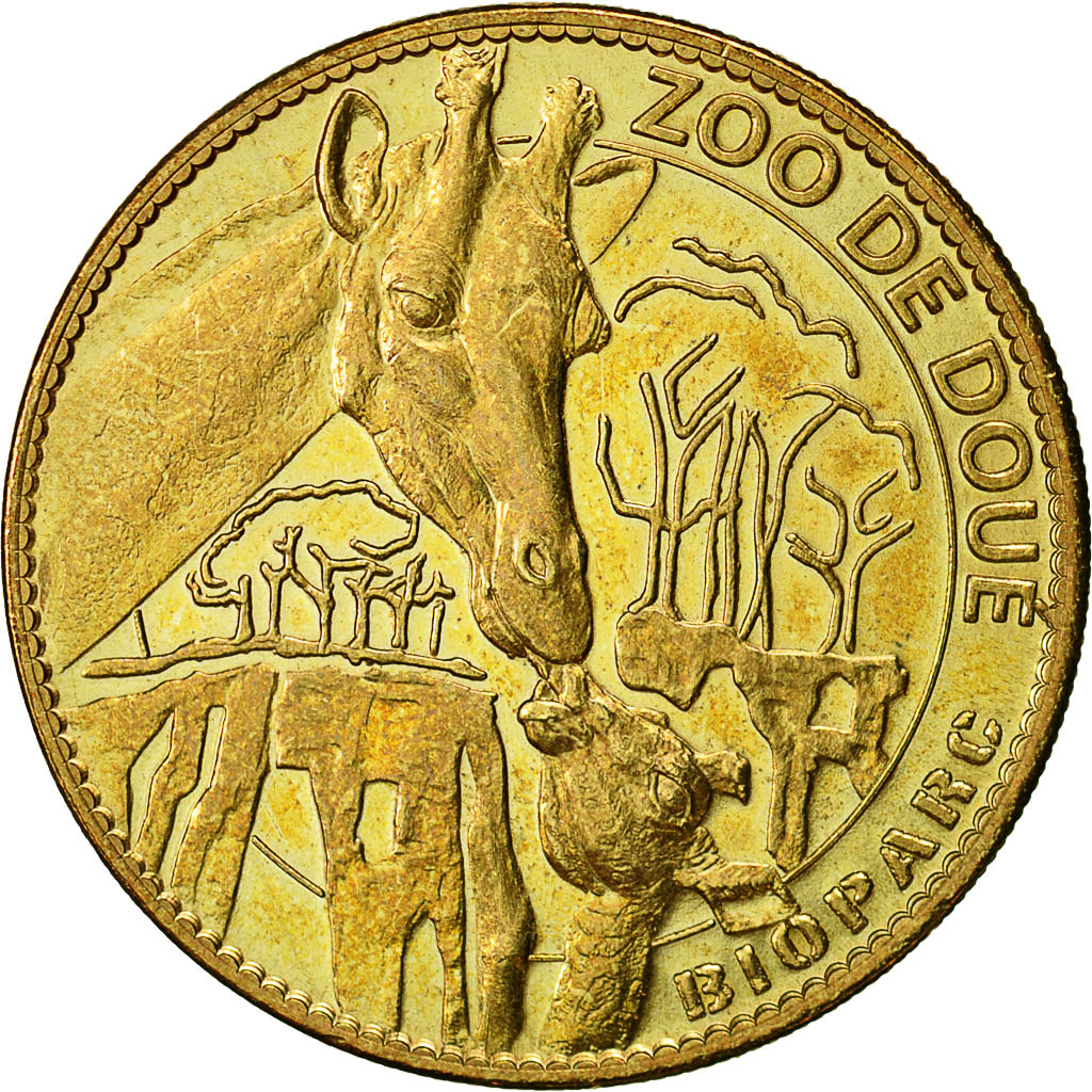 France, Token, Touristic token, Doué - le zoo, 2010, Arthus Bertrand