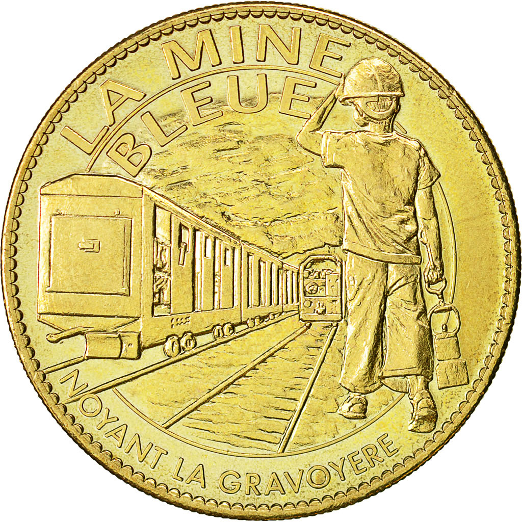 Francia, Token, Touristic token, Noyant-la-Gravoyere - la mine bleue, 2010