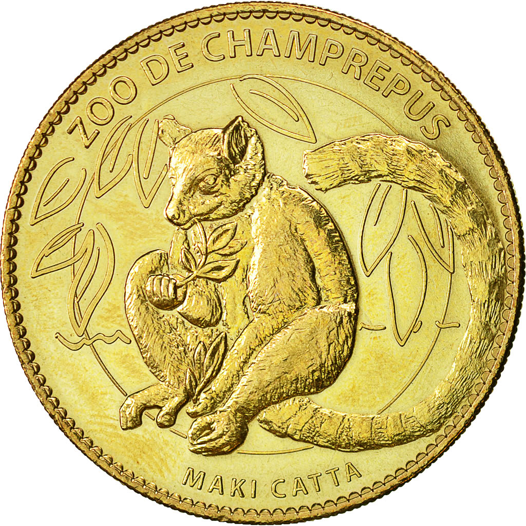 France, Token, Touristic token, Champrepus - Le zoo - maki catta, 2010, Arthus