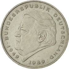 Coin, GERMANY - FEDERAL REPUBLIC, 2 Mark, 1989, Hambourg, EF(40-45)