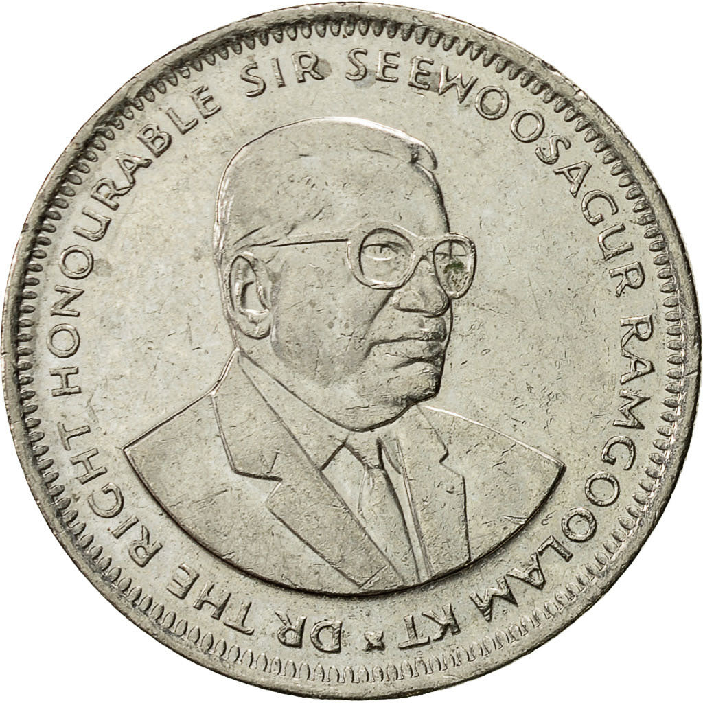 Moneta, Mauritius, Rupee, 2005, EF(40-45), Miedź-Nikiel, KM:55