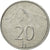 Moneta, Słowacja, 20 Halierov, 2002, EF(40-45), Aluminium, KM:18