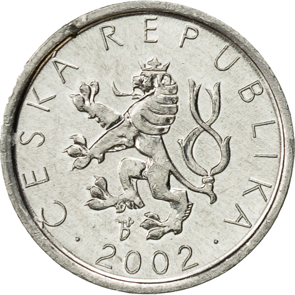 Münze, Tschechische Republik, 10 Haleru, 2002, VZ, Aluminium, KM:6
