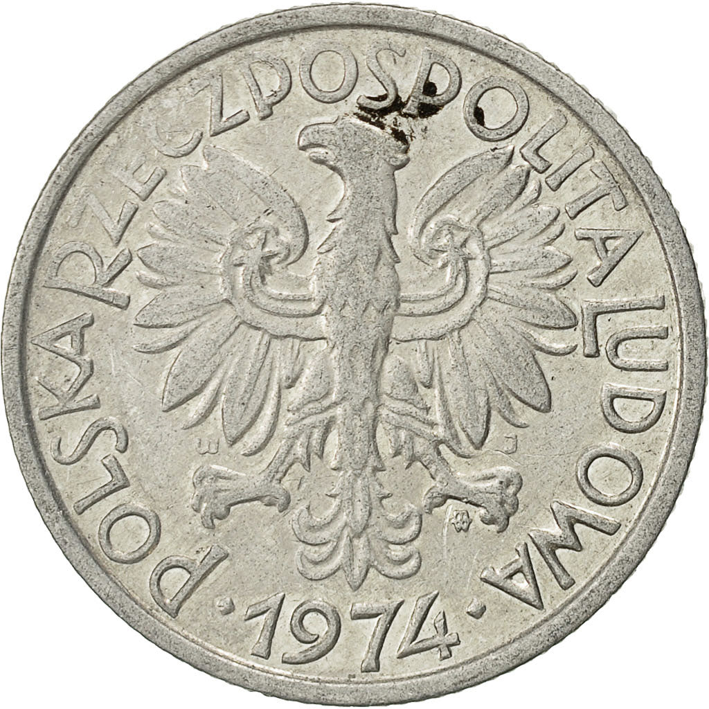 Monnaie, Pologne, 2 Zlote, 1974, Warsaw, TTB, Aluminium, KM:46