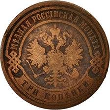 Coin, Russia, Alexander II, 3 Kopeks, 1873, Saint-Petersburg, EF(40-45), Copper