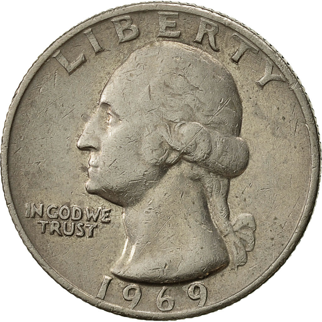 Münze, Vereinigte Staaten, Washington Quarter, Quarter, 1969, U.S. Mint