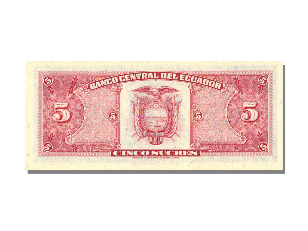 Ecuador, 5 Sucres, 1980, KM #113c, 1980-05-24, UNC(65-70), HT