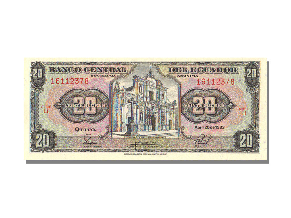Banknote, Ecuador, 20 Sucres, 1983, 1983-04-20, UNC(65-70)