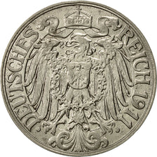 Coin, GERMANY - EMPIRE, Wilhelm II, 25 Pfennig, 1911, Munich, AU(50-53), Nickel
