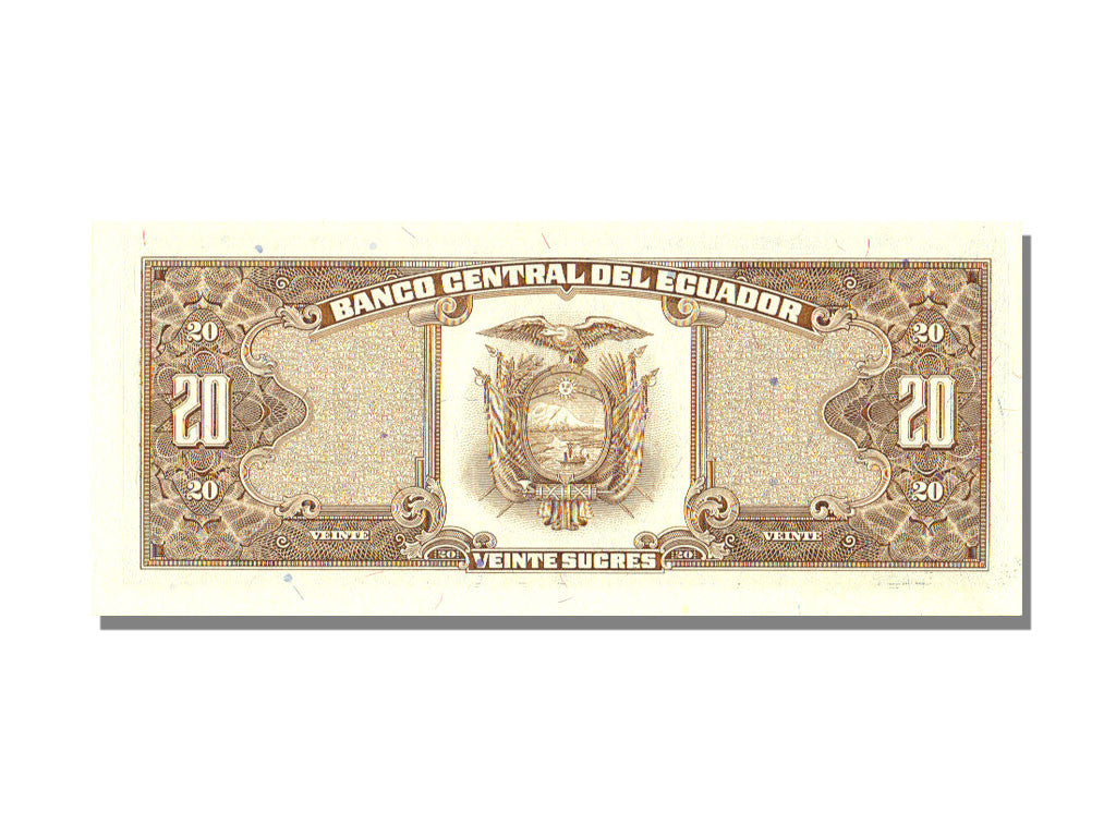 Banknote, Ecuador, 20 Sucres, 1988, 1988-11-22, KM:121Aa, UNC(65-70)