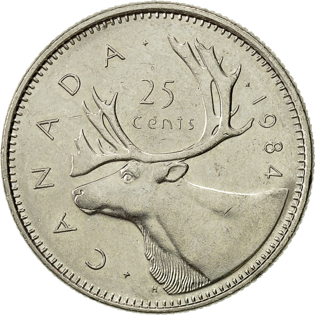 Coin, Canada, Elizabeth II, 25 Cents, 1984, Royal Canadian Mint, Ottawa