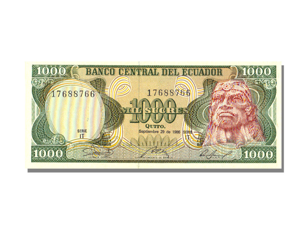 Ecuador, 1000 Sucres, 1986, KM #125a, 1986-09-29, UNC(65-70), IT