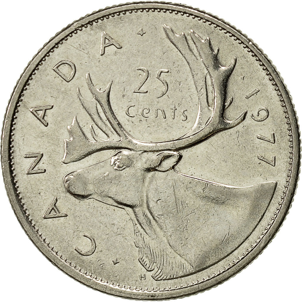 Coin, Canada, Elizabeth II, 25 Cents, 1977, Royal Canadian Mint, Ottawa