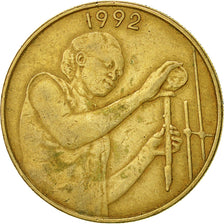 Coin, West African States, 25 Francs, 1992, Paris, EF(40-45), Aluminum-Bronze