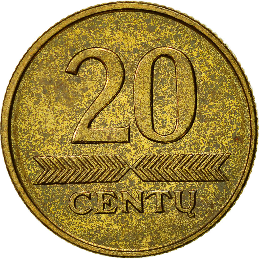 Moneta, Lituania, 20 Centu, 1999, BB+, Nichel-ottone, KM:107