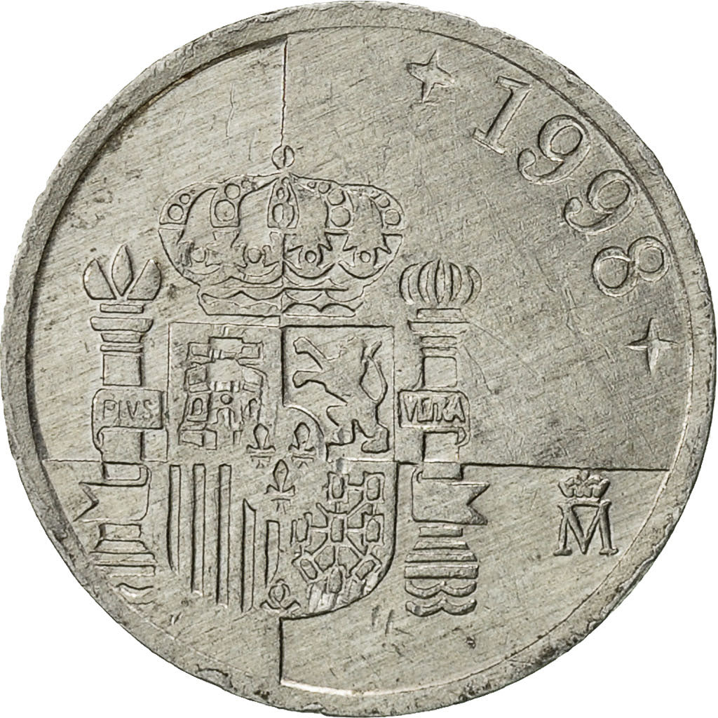 Münze, Spanien, Juan Carlos I, Peseta, 1998, SS, Aluminium, KM:832